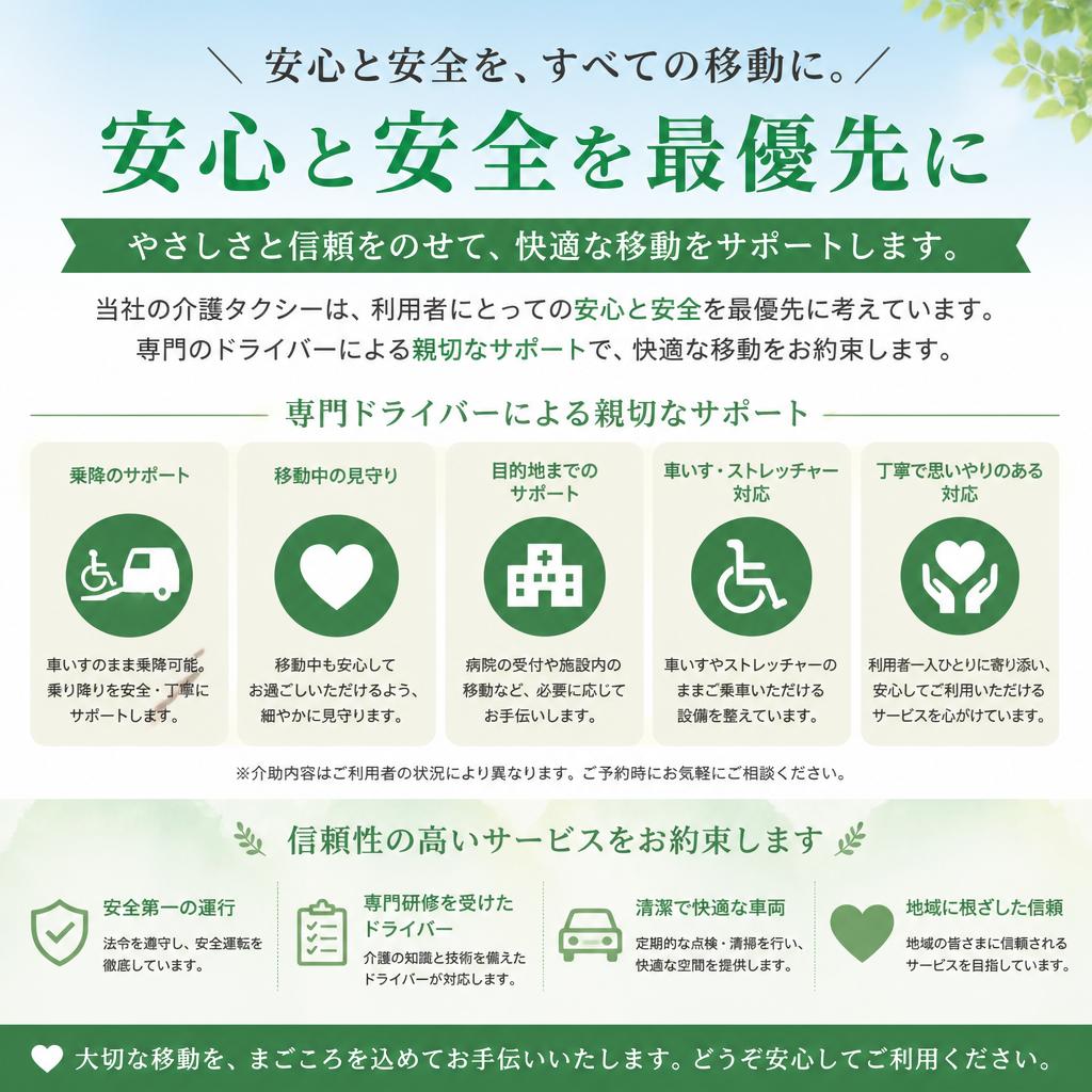 安心・安全の送迎サービス