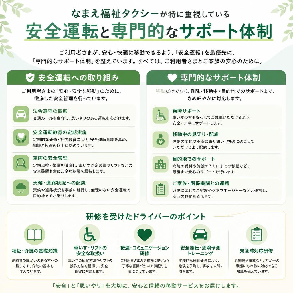 安心安全な移動を提供する理由